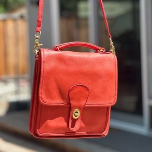 Coach Red Station Bag 5130